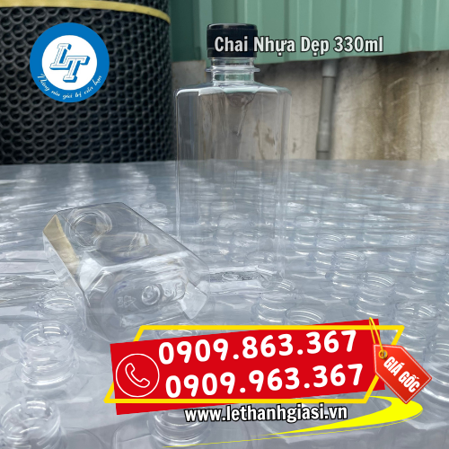 chai nhựa dẹp 330ml chai nhựa dẹp 330ml
