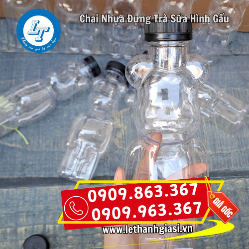 chai nhựa hình gấu dễ cầm nắm chai nhựa hình gấu dễ cầm nắm