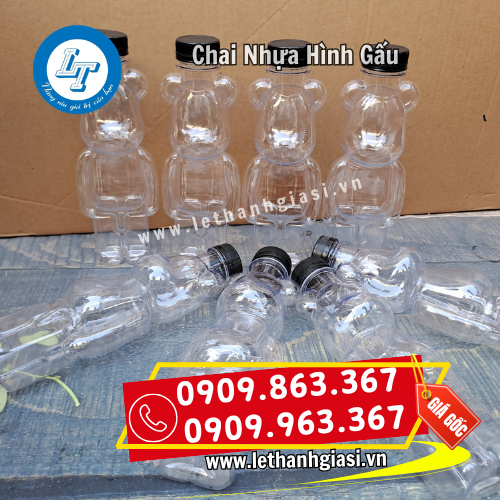 chai nhựa hình gấu dung tích 500ml chai nhựa hình gấu dung tích 500ml