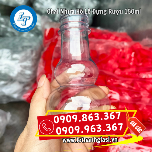 chai nhựa hồ lô đựng rượu trong suốt đẹp mắt chai nhựa hồ lô đựng rượu trong suốt đẹp mắt