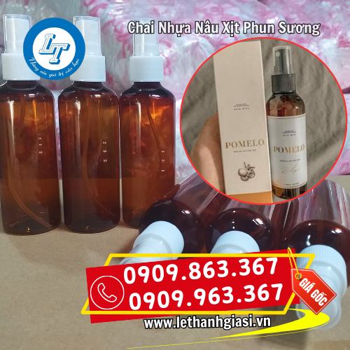 chai nhựa nâu xịt phun sương đựng mỹ phẩm chai nhựa nâu xịt phun sương đựng mỹ phẩm