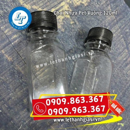 chai nhựa nhỏ 120ml thiết kế vuông vức chai nhựa nhỏ 120ml thiết kế vuông vức