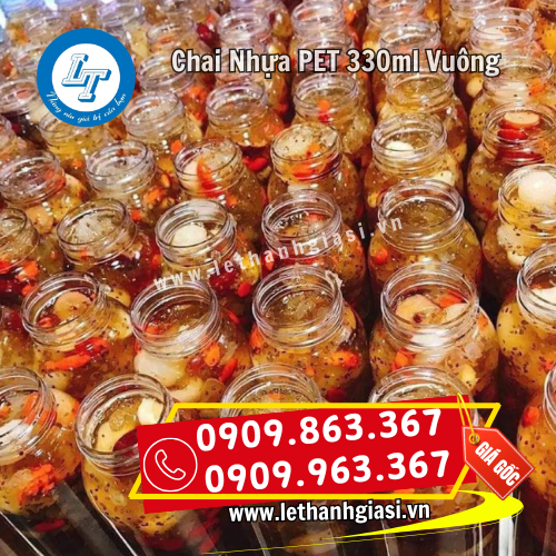 chai nhựa pet 330ml vuông miệng rộng đựng chè dưỡng nhan chai nhựa pet 330ml vuông miệng rộng đựng chè dưỡng nhan