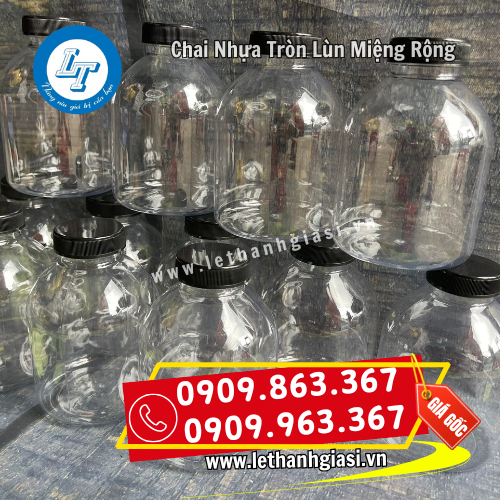 chai nhựa tròn lùn miệng rộng giá sỉ rẻ chai nhựa tròn lùn miệng rộng giá sỉ rẻ