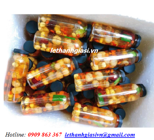 chai tròn cổ rộng đựng chè dưỡng nhan