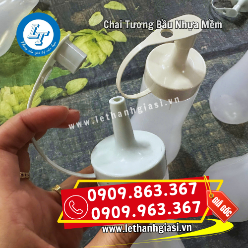 chai tương bầu nhựa mềm có nắp đậy kín chai tương bầu nhựa mềm có nắp đậy kín