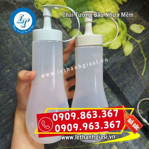 chai tương bầu nhựa mềm nắp nhiều màu chai tương bầu nhựa mềm nắp nhiều màu