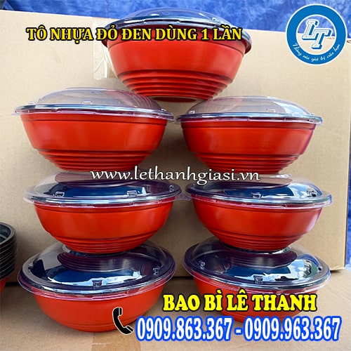 Chuyên bỏ sỉ tô nhựa đỏ đen dùng 1 lần Chuyên bỏ sỉ tô nhựa đỏ đen dùng 1 lần