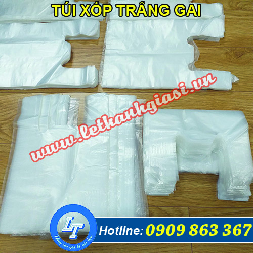 túi xốp 2 quai trắng gai giá rẻ túi xốp 2 quai trắng gai giá rẻ