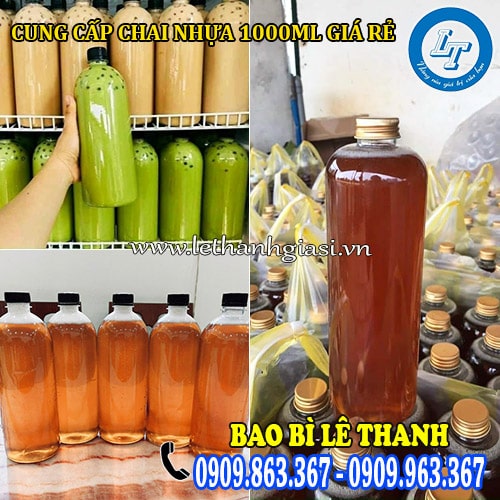 cung cấp chai nhựa 1000ml giá rẻ đựng mật ong trà sữa cung cấp chai nhựa 1000ml giá rẻ đựng mật ong trà sữa