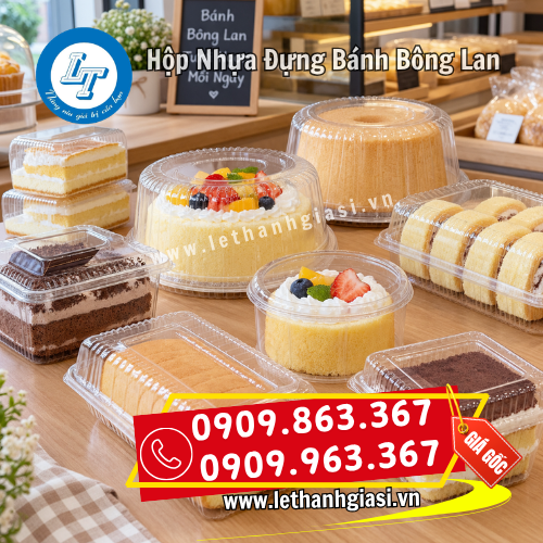 cung cấp hộp nhựa đựng bánh bông lan giá sỉ đủ mẫu cung cấp hộp nhựa đựng bánh bông lan giá sỉ đủ mẫu