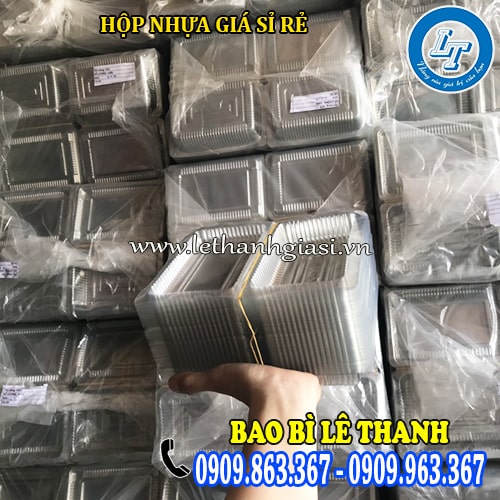 hộp nhựa sẵn kho lê thanh sẵn kho hộp nhựa pet đựng bánh pía giá rẻ