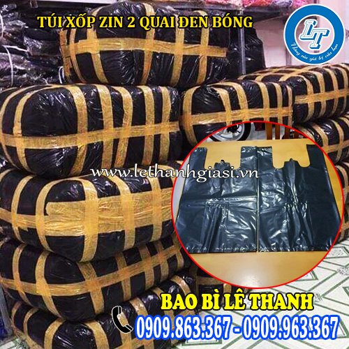 cung cấp túi xốp zin 2 quai đen bóng giá rẻ đóng quần áo cung cấp túi xốp zin 2 quai đen bóng giá rẻ đóng quần áo