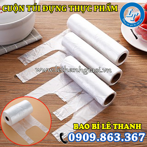 cuộn túi bóng có quai xách đựng thực phẩm cuộn túi bóng có quai xách đựng thực phẩm