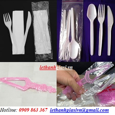 dao muỗng nĩa nhựa bọc màng VSATTP dao muỗng nĩa nhựa bọc màng