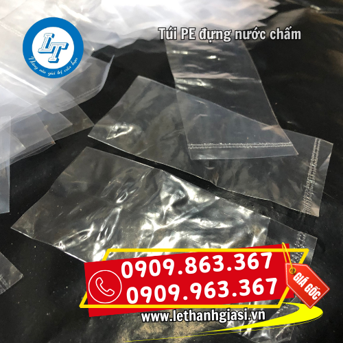 đáy túi pe đựng nước chấm ép nhiệt chắc chắn đáy túi pe đựng nước chấm ép nhiệt chắc chắn