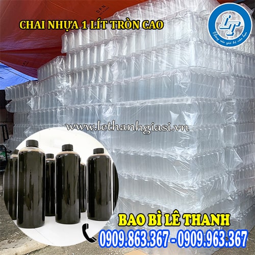 Giá chai nhựa 1 lít tròn cao rẻ tận xưởng Giá chai nhựa 1 lít tròn cao rẻ tận xưởng