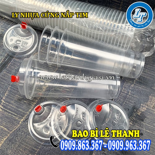 Giá sỉ ly nhựa cứng nắp tim rẻ tận xưởng Giá sỉ ly nhựa cứng nắp tim rẻ tận xưởng