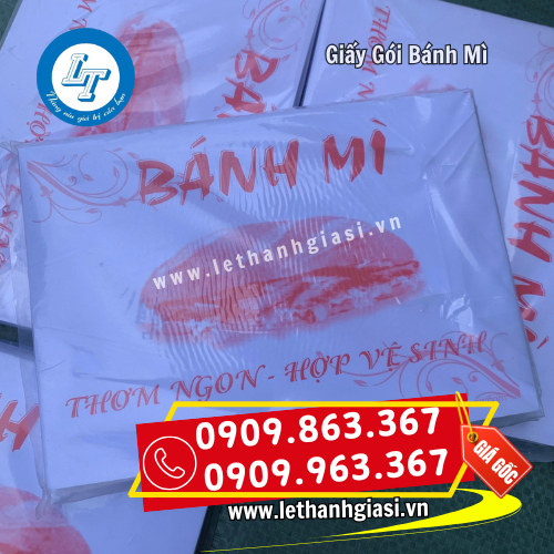 giấy gói bánh mì có in chữ sang trọng giấy gói bánh mì có in chữ sang trọng