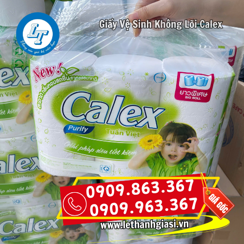 giấy vệ sinh cuộn không lõi calex lốc 6 cuộn giấy vệ sinh cuộn không lõi calex lốc 6 cuộn