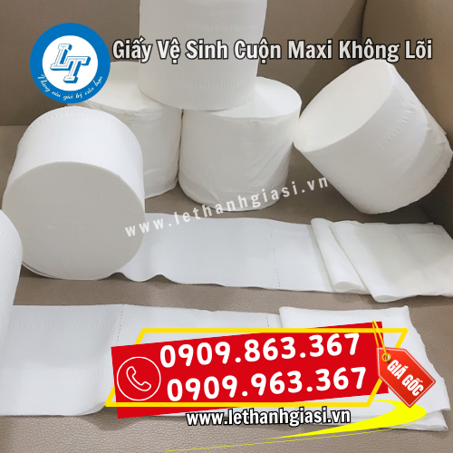 giấy vệ sinh cuộn maxi không lõi trắng mịn giấy vệ sinh cuộn maxi không lõi trắng mịn