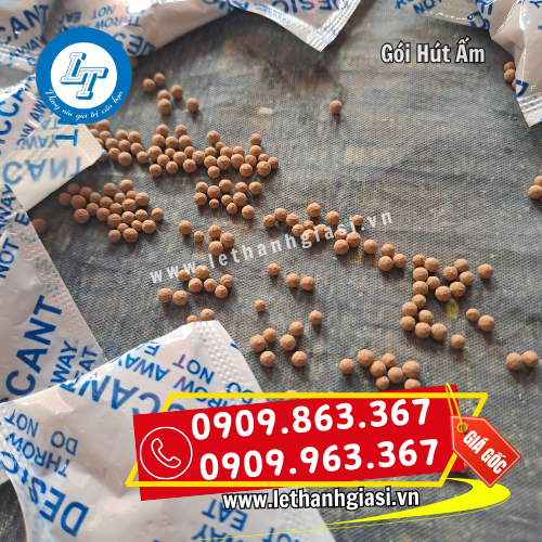 gói hút ẩm clay desiccant hạt nâu gói hút ẩm clay desiccant hạt nâu