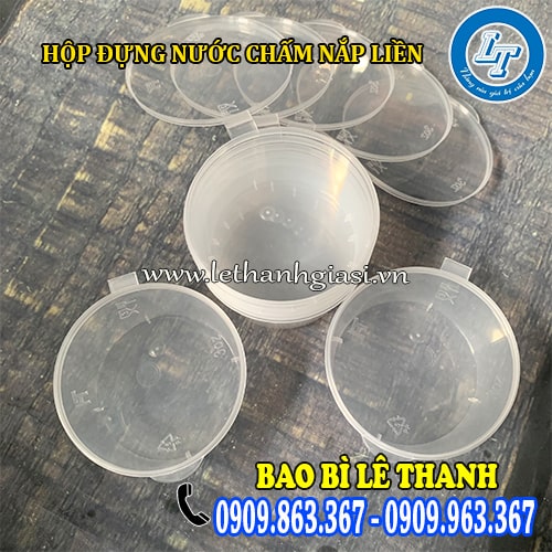 Hộp đựng nước chấm nắp liền tiện lợi Hộp đựng nước chấm nắp liền tiện lợi