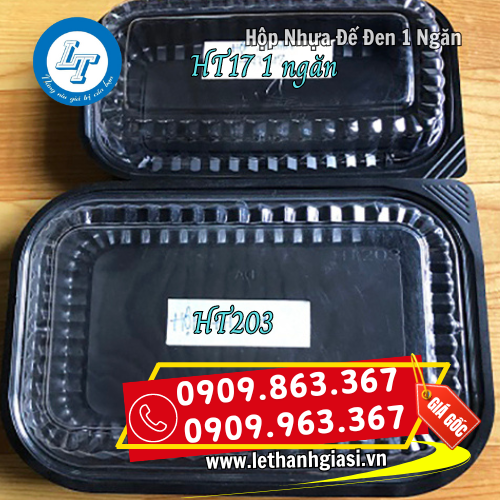 hộp nhựa đế đen 1 ngăn HT17 HT203 hộp nhựa đế đen 1 ngăn HT17 HT203