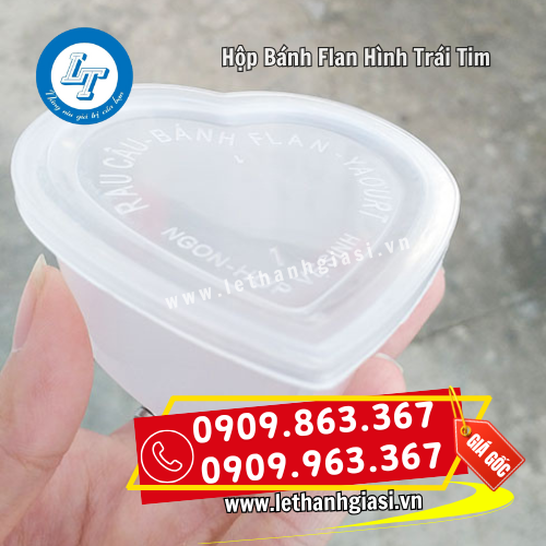 hộp nhựa đựng bánh flan hình trái tim kiểu dáng đẹp hộp nhựa đựng bánh flan hình trái tim kiểu dáng đẹp