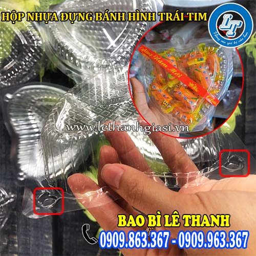 hộp nhựa đựng bánh hình trái tim có nút bấm hộp nhựa đựng bánh hình trái tim có nút bấm