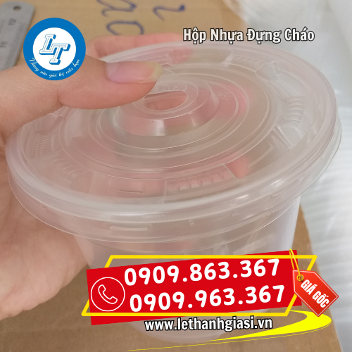 hộp nhựa đựng cháo có nắp đậy tiện lợi hộp nhựa đựng cháo có nắp đậy tiện lợi