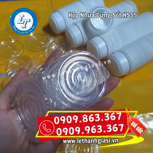 hộp nhựa đựng sốt hs55 nắp rời hộp nhựa đựng sốt hs55 nắp rời