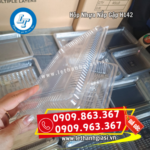 hộp nhựa h142 thiết kế nắp gập tiện lợi hộp nhựa h142 thiết kế nắp gập tiện lợi