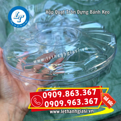 hộp nhựa quạt tròn trong suốt hộp nhựa quạt tròn trong suốt