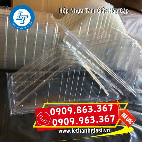 hộp nhựa tam giác nắp gập đựng bánh sandwich, bánh kem hộp nhựa tam giác nắp gập đựng bánh sandwich, bánh kem