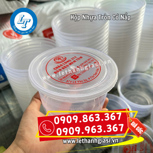 hộp nhựa tròn có nắp in logo giá sỉ bao rẻ hộp nhựa tròn có nắp in logo giá sỉ bao rẻ