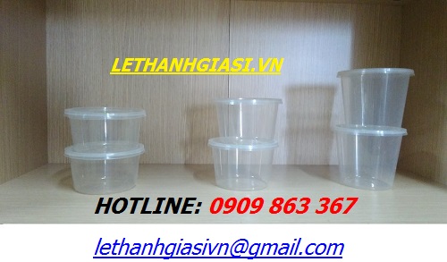 hộp nhựa tròn có nắp dùng 1 lần