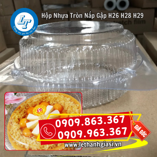 hộp nhựa tròn nắp gập đựng bánh bông lan trứng muối hộp nhựa tròn nắp gập đựng bánh bông lan trứng muối
