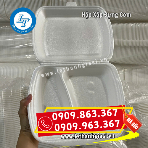 hộp xốp 2 ngăn đựng cơm tiện dụng hộp xốp 2 ngăn đựng cơm tiện dụng