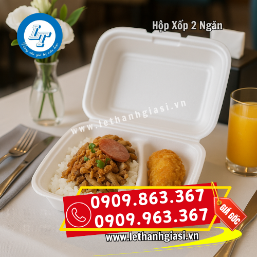 hộp xốp 2 ngăn đựng cơm tiện lợi hộp xốp 2 ngăn đựng cơm tiện lợi