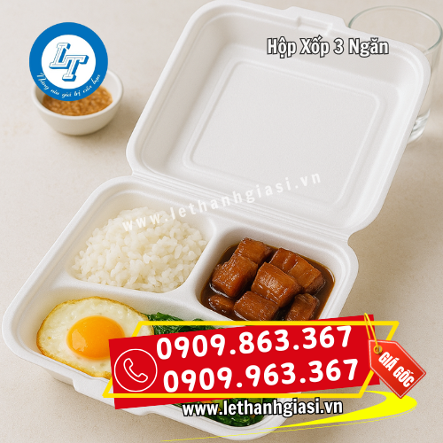 hộp xốp 3 ngăn đựng cơm hấp dẫn hộp xốp 3 ngăn đựng cơm hấp dẫn