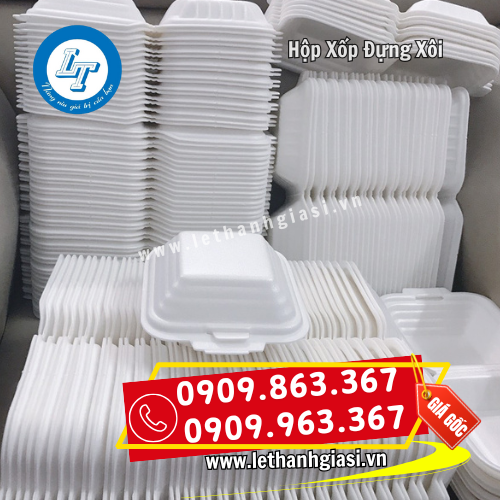 hộp xốp đựng xôi màu trắng sữa hộp xốp đựng xôi màu trắng sữa