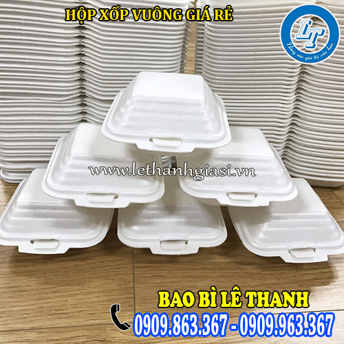 hộp xốp vuông đựng bánh bao xôi giá rẻ hộp xốp vuông đựng bánh bao xôi giá rẻ