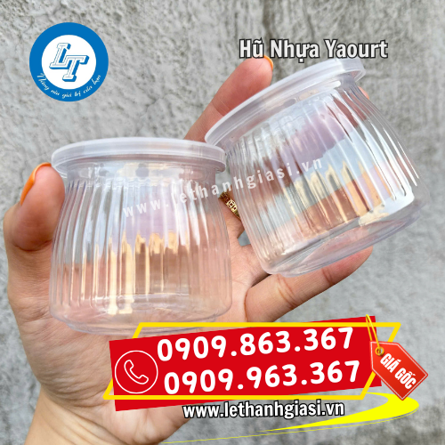 hũ nhựa đựng sữa chua đáy khía đẹp mắt hũ nhựa đựng sữa chua đáy khía đẹp mắt