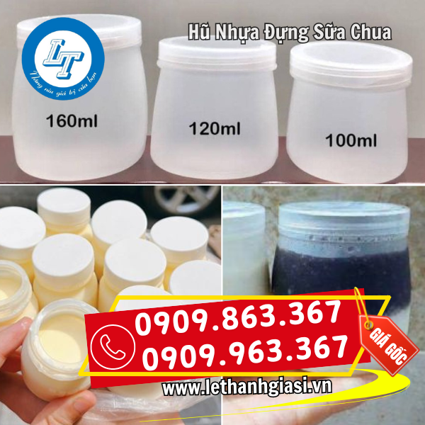 hũ nhựa đựng sữa chua dung tích 100ml 120ml 160ml hũ nhựa đựng sữa chua dung tích 100ml 120ml 160ml