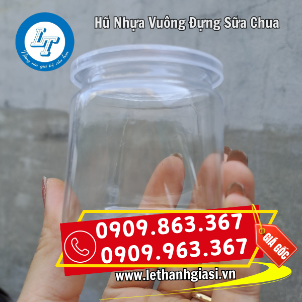 hũ nhựa đựng sữa chua mẫu vuông dung tích 120ml hũ nhựa đựng sữa chua mẫu vuông dung tích 120ml