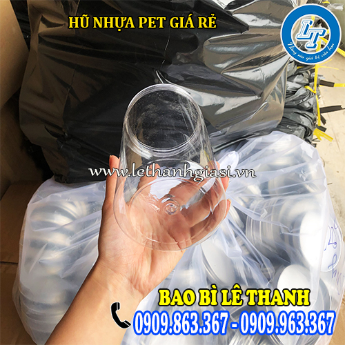 hũ nhựa pet giá rẻ thân trụ tròn trong suốt hũ nhựa pet giá rẻ thân trụ tròn trong suốt