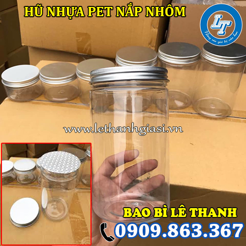 hũ nhựa pet nắp nhôm kèm màng siu dán miệng hũ hũ nhựa pet nắp nhôm kèm màng siu dán miệng hũ