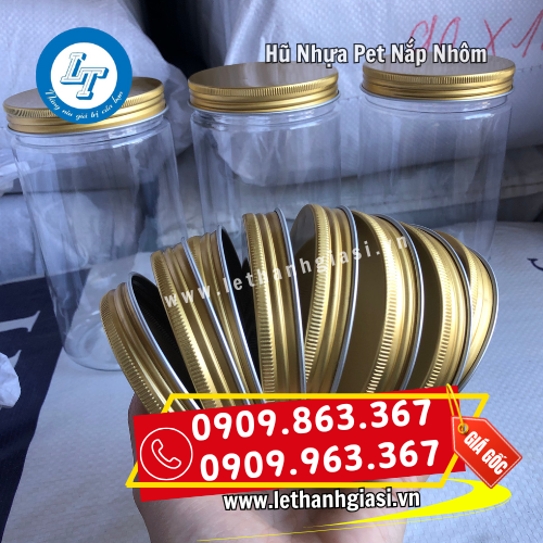 hũ nhựa pet nắp nhôm vặn nắp vàng hũ nhựa pet nắp nhôm vặn nắp vàng