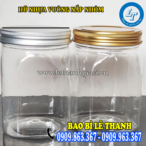 hũ nhựa vuông nắp nhôm giá rẻ nắp bạc nắp vàng hũ nhựa vuông nắp nhôm giá rẻ nắp bạc nắp vàng